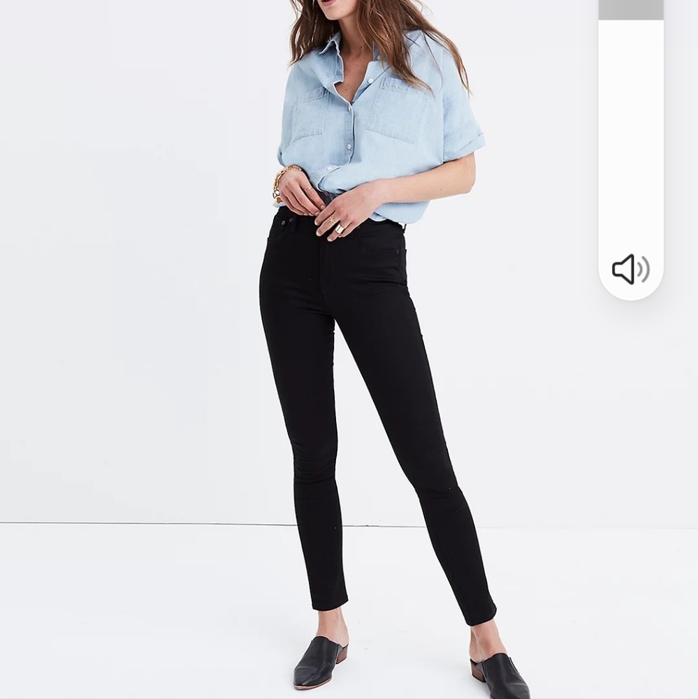 Madewell black skinny jeans
